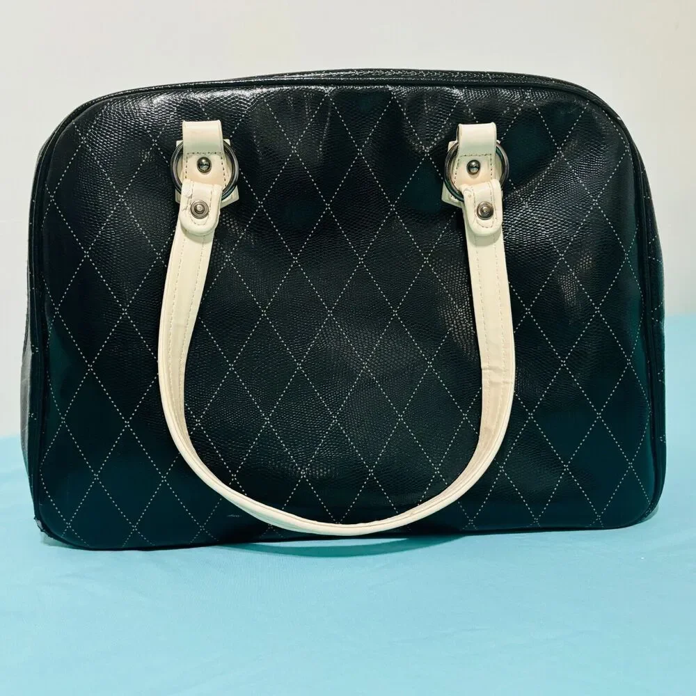 Mary Kay Deluxe Consultant Bag Black Cream Large Caddy Tote